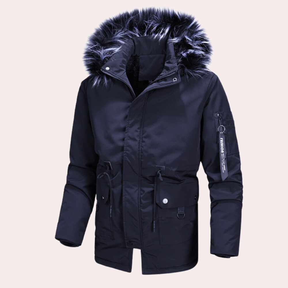 Blouson Homme Hiver Chaud et Imperméable avec Capuche - PanierRoyale