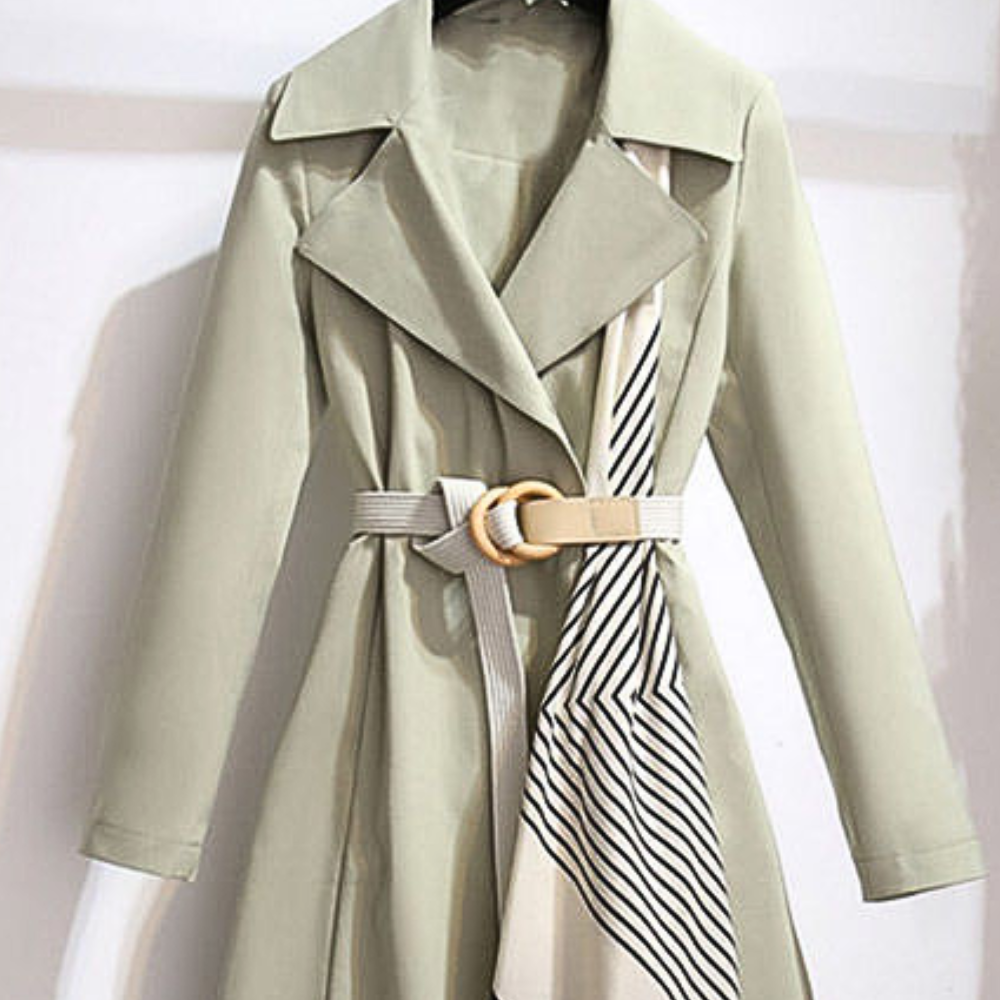 Aurembiaix - Manteau Long Ceinturé pour Femmes