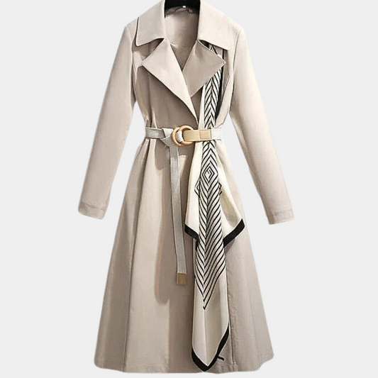 Aurembiaix - Manteau Long Ceinturé pour Femmes