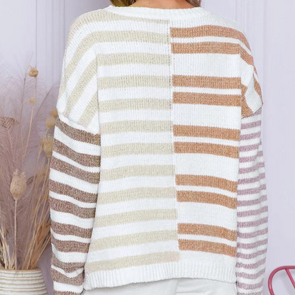 OPALINE - Elégant Pull Rayé pour Femmes