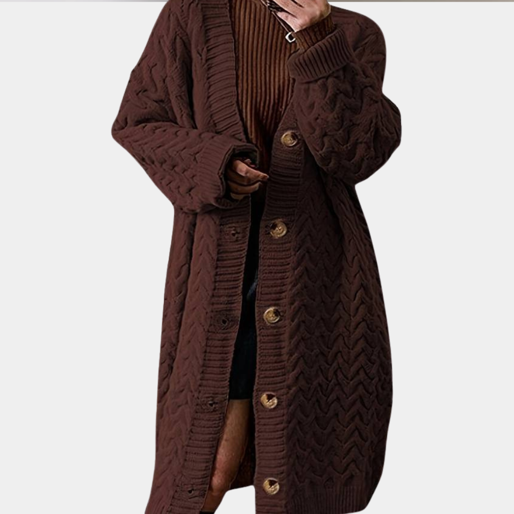 Gilet Femme Long et Doux en Maille Fine - PanierRoyale