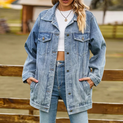 Elizabeth - Veste en jean confortable d'hiver pour femmes