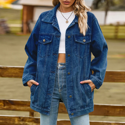 Elizabeth - Veste en jean confortable d'hiver pour femmes