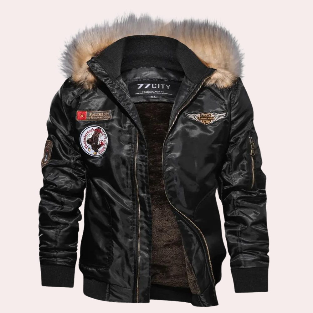 Veste Parka Homme Hivernale avec Capuche Réversible
