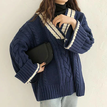 Pull Col V Féminin Doux et Chaud pour Hiver - PanierRoyale