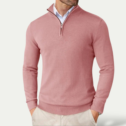 Pull Homme Casual à Fermeture Éclair Longue