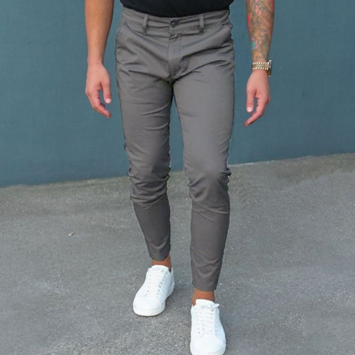 Pantalon Homme Droit Élastiqué Confortable