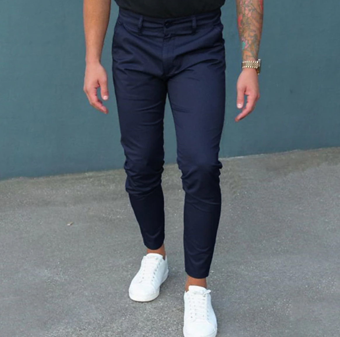 Pantalon Homme Droit Élastiqué Confortable