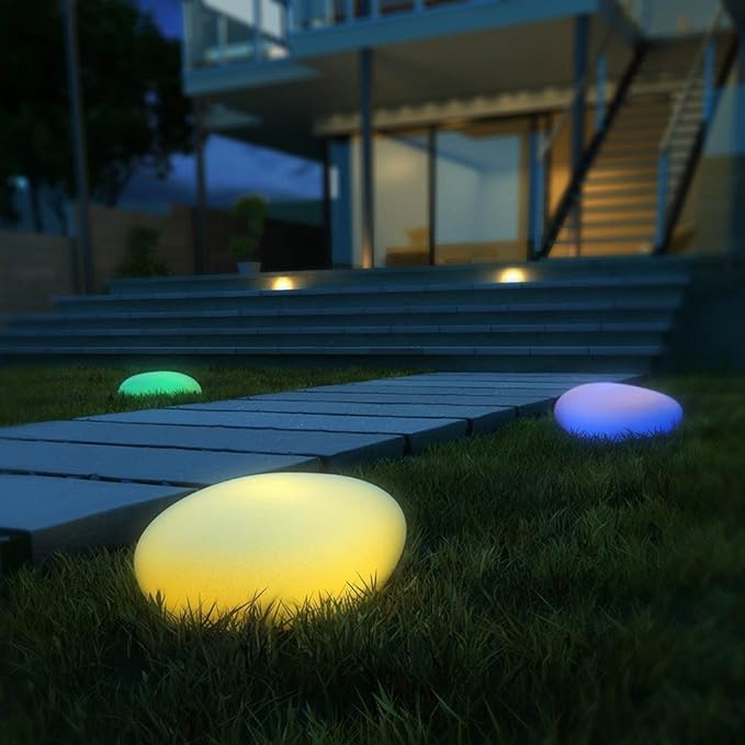 Lampe d’ambiance LED Sans Fil Effet Pierre Intérieur Extérieur