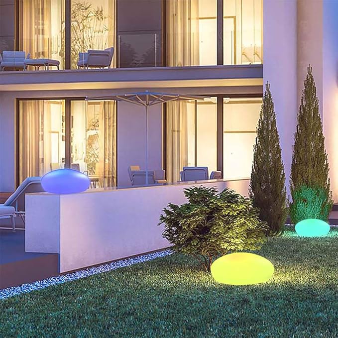 Lampe d’ambiance LED Sans Fil Effet Pierre Intérieur Extérieur