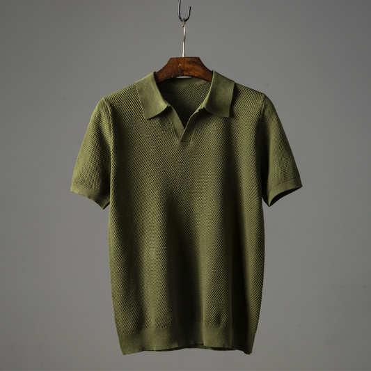 Polo Homme Manches Courtes Col V pour Été - PanierRoyale