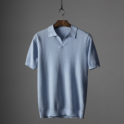 Polo Homme Manches Courtes Col V pour Été