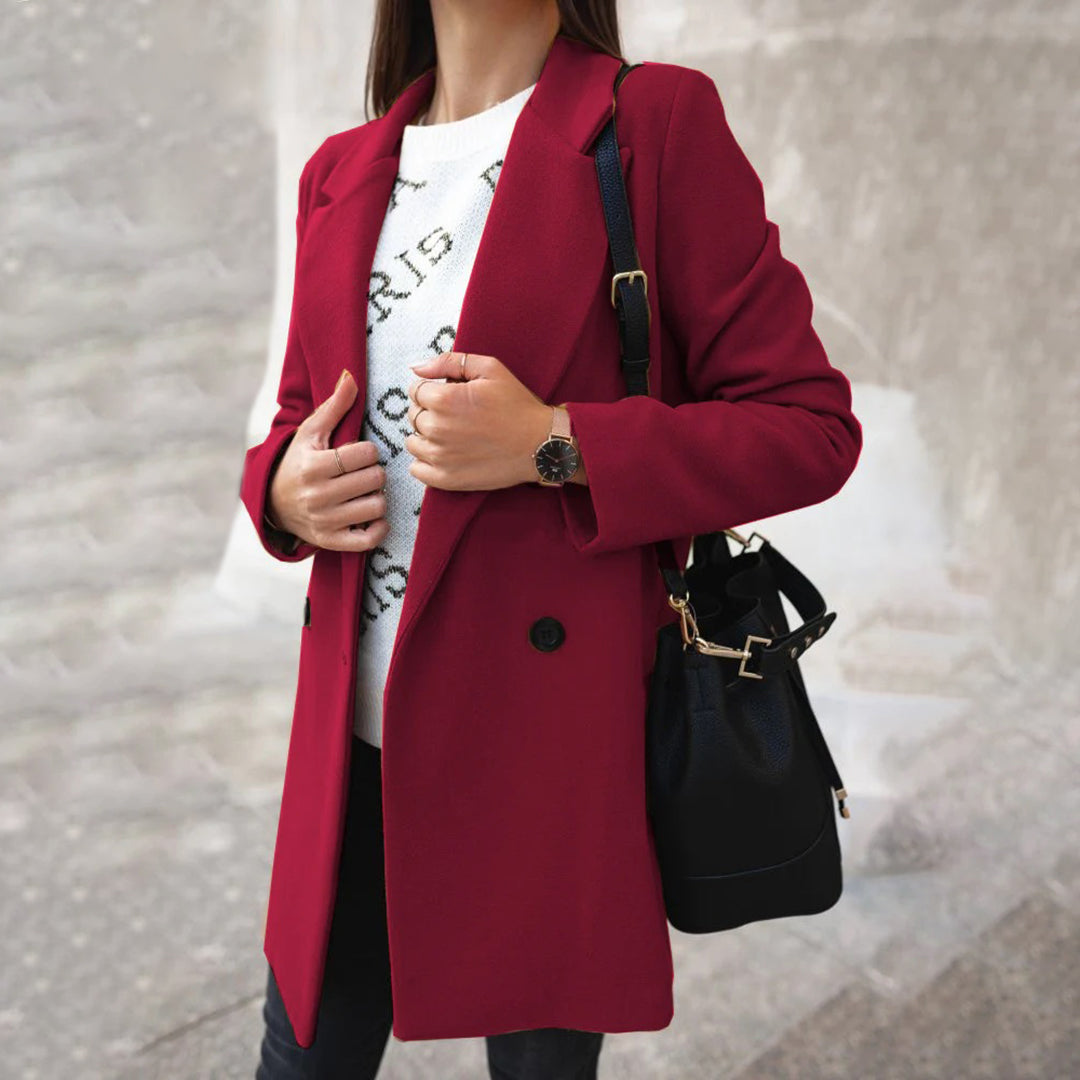 Manteau Femme Hiver Douillet avec Poches Réchauffantes