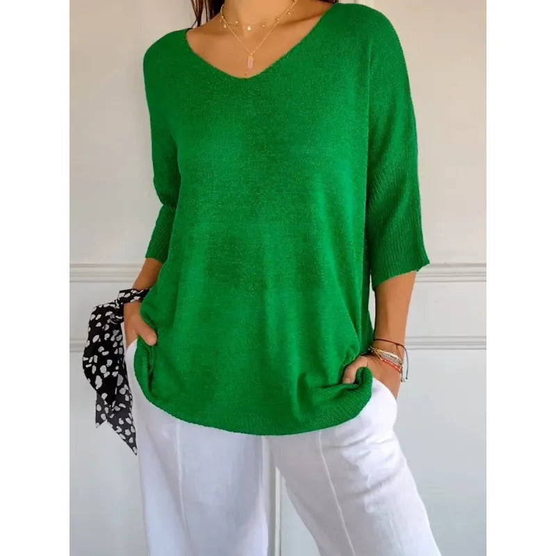 Pull Femme Rose Pastel Manches Courtes Chic
