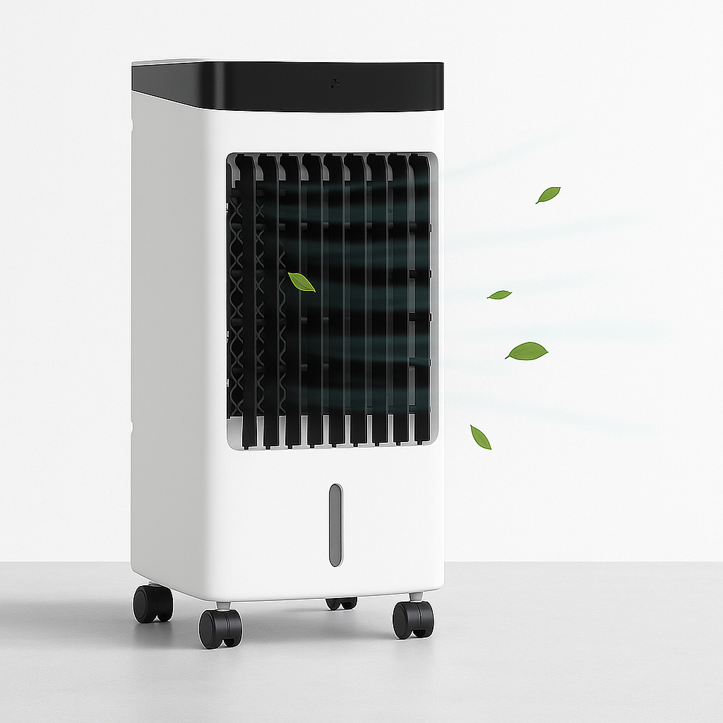 Purificateur d'air Compact et Léger avec roues et finition métallique - PanierRoyale