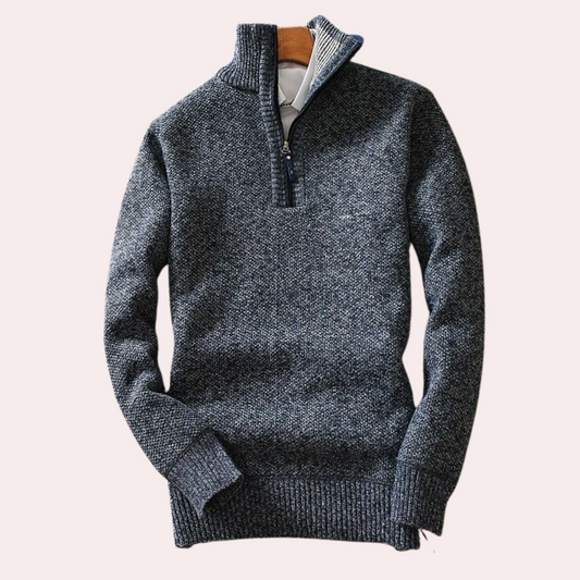 Pull Homme Col Montant Zippé Sport - PanierRoyale