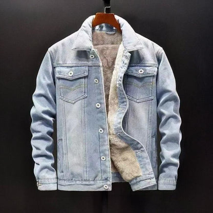 Blouson Homme Denim Doublure Polaire Chaude