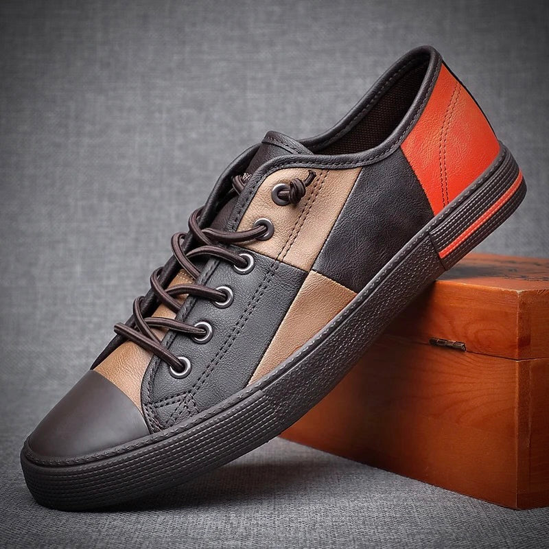 Baskets en Cuir Homme Élégant