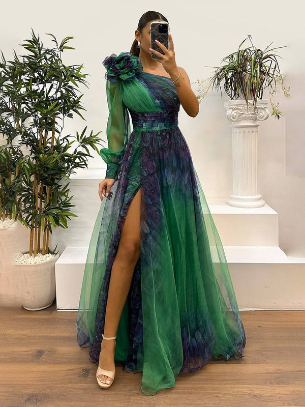 Robe Florale Chic à Manches Voilées - PanierRoyale