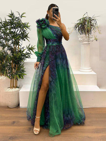 Robe Florale Chic à Manches Voilées - PanierRoyale