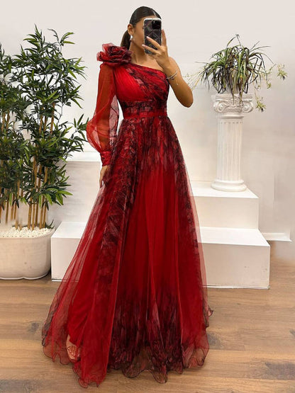 Robe Florale Chic à Manches Voilées