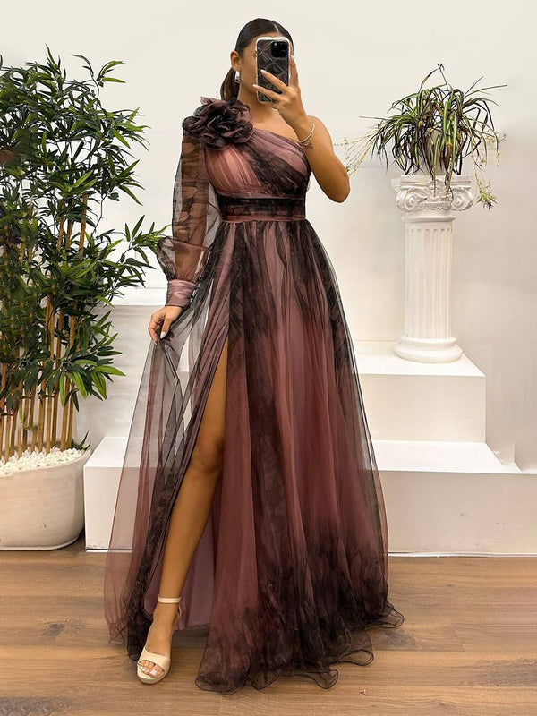 Robe Florale Chic à Manches Voilées