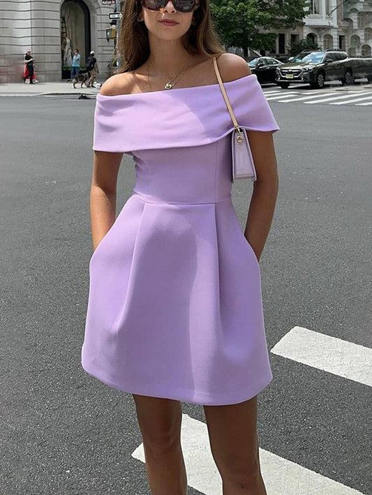 Robe de Cocktail Femme Élégante Sans Manches - PanierRoyale