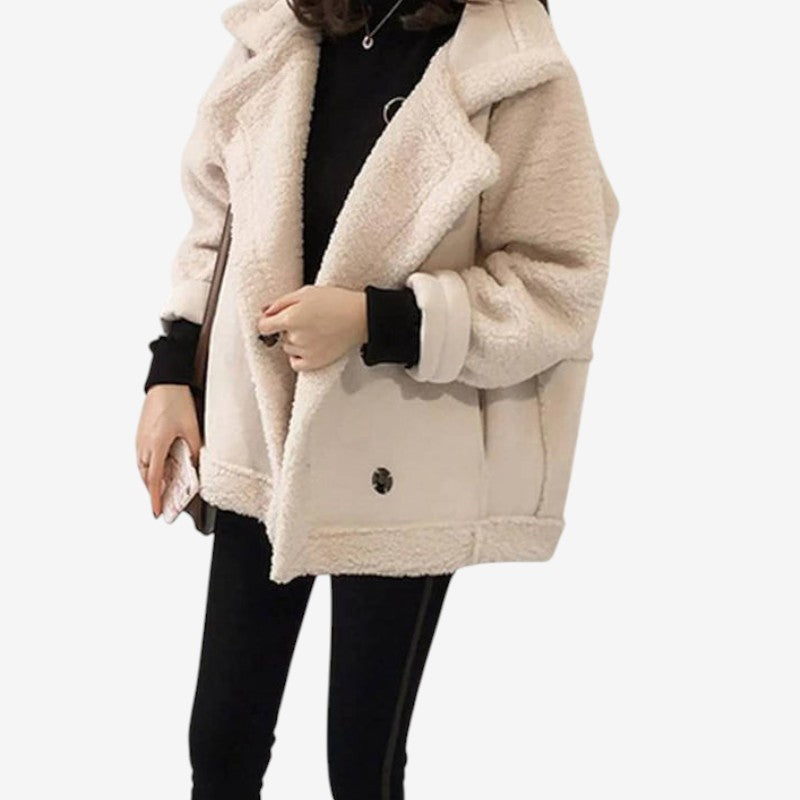 Manteau Bomber Classique Noir avec Manches Longues et Poches - PanierRoyale
