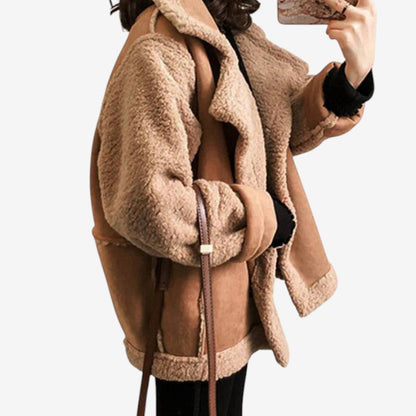 Manteau Bomber Classique Noir avec Manches Longues et Poches