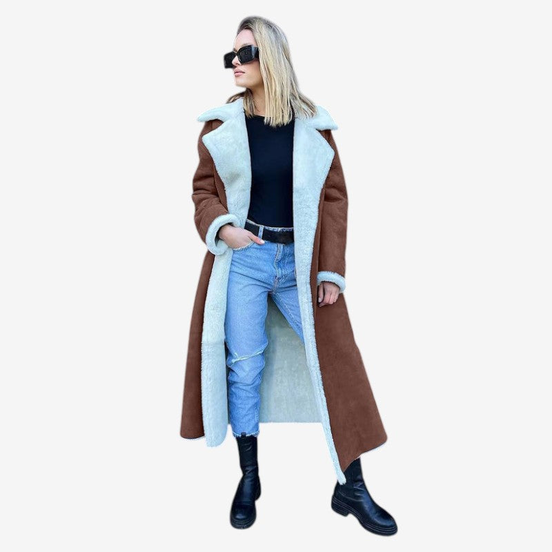 Manteau Parka Femme Hivernal avec Capuchon et Poches