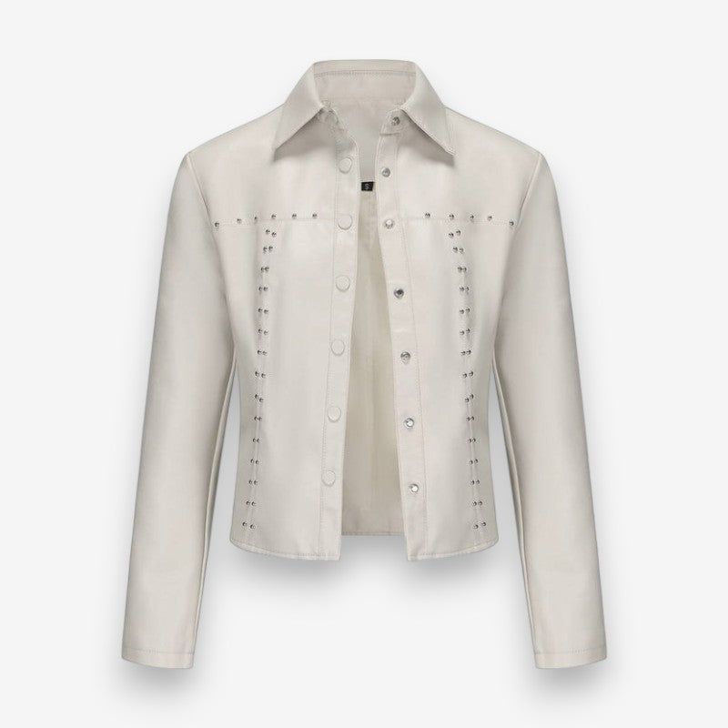 Veste Femelle Élégante à Manches Longues Col Reversible