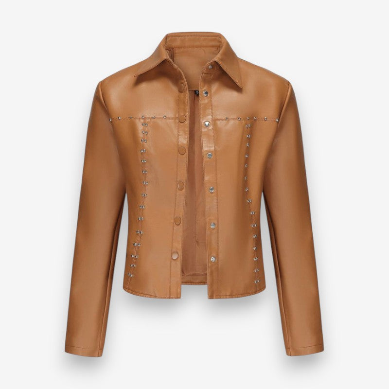 Veste Femelle Élégante à Manches Longues Col Reversible