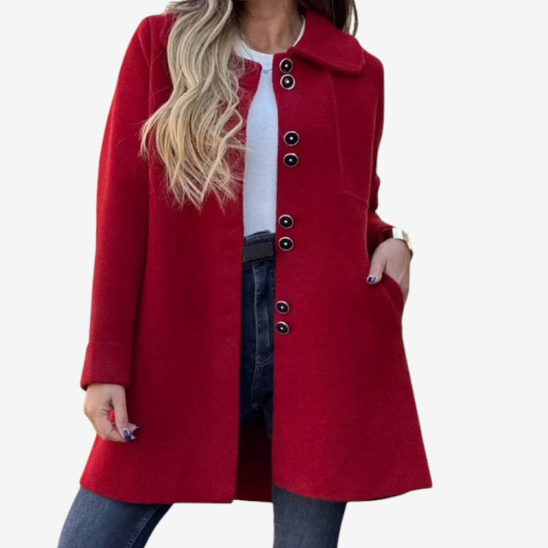 Manteau Hiver Chic à Manches Longues avec Capuchon et Poches - PanierRoyale