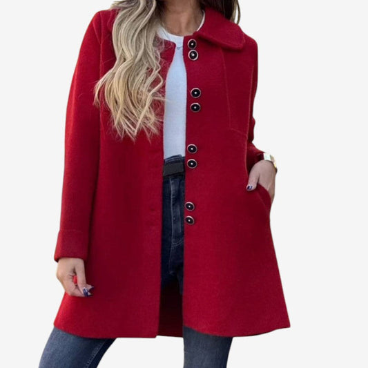 Manteau Hiver Chic à Manches Longues avec Capuchon et Poches - PanierRoyale