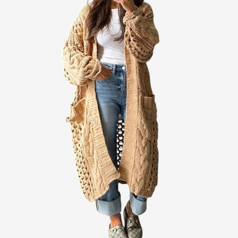 Gilet en Maille Épaisse Homme avec Poches et Manches Longues - PanierRoyale