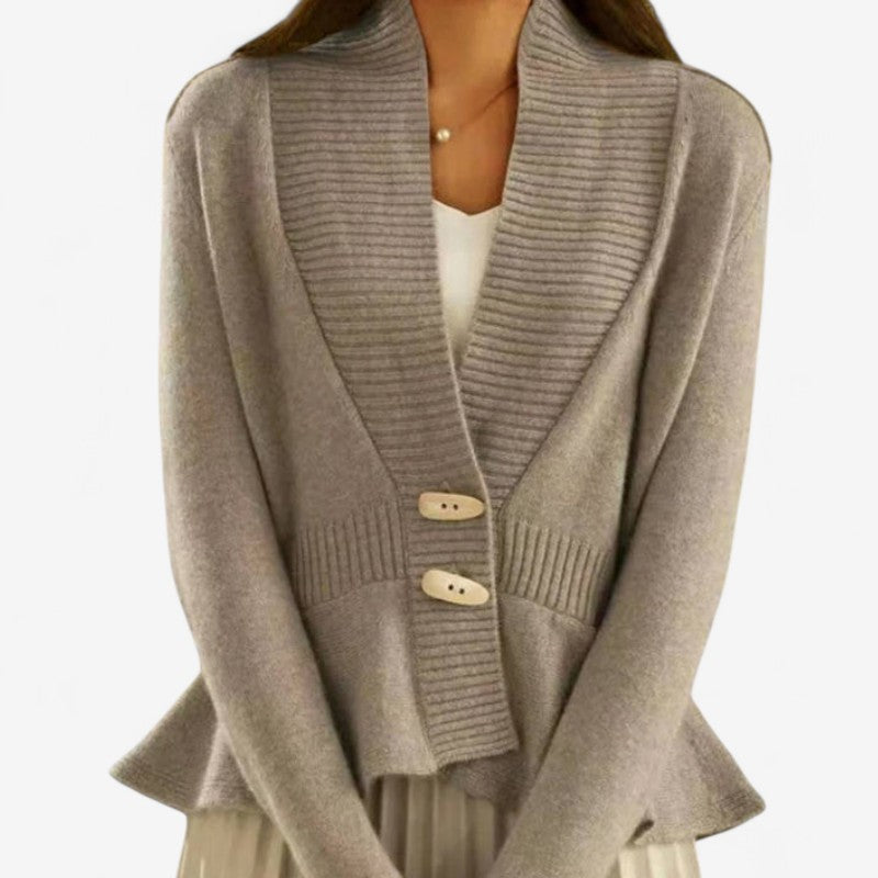 Cardigan Femme Col V Manches Longues Décontracté