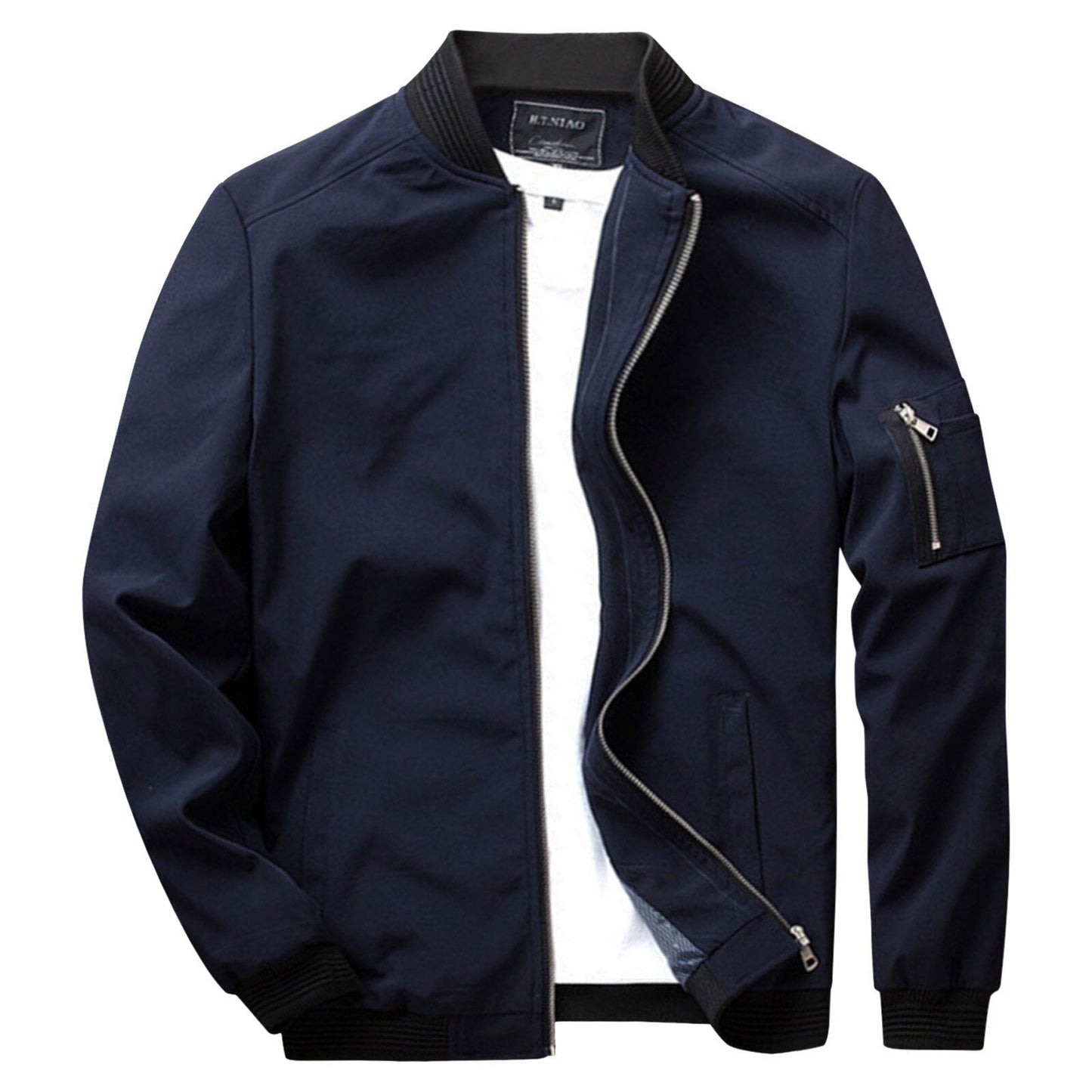 Veste Homme Zippée Élastique avec Poignets et Manches Réglables