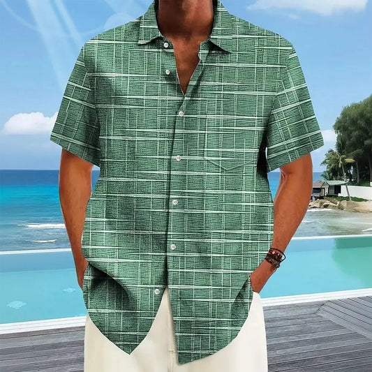 Chemise Homme Manches Courtes Carreaux Décontractée - BerlinGlamour