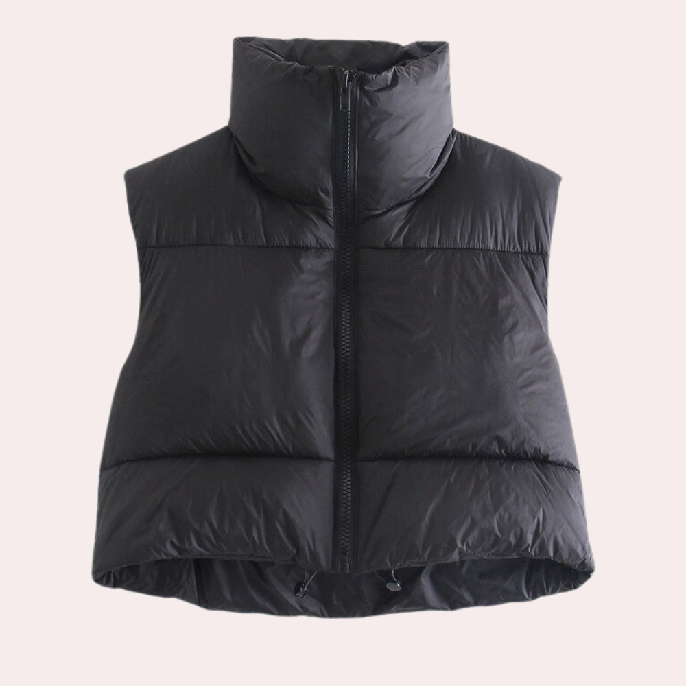Gilet Femme Court et Décontracté Doublure Polaire