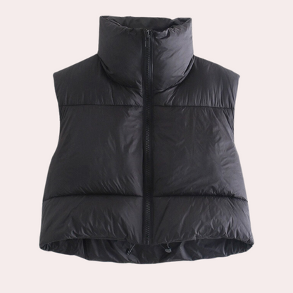 Gilet Femme Court et Décontracté Doublure Polaire