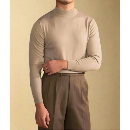Pullover Homme Col Roulé en Laine - Classique et Élégant
