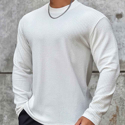 Pull Homme Hiver Laine Brune Chaud et Confortable