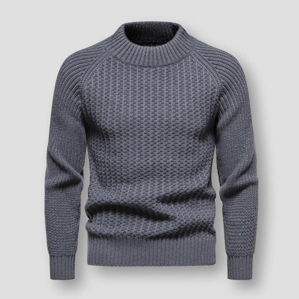 Pull Homme Tricot Waffle Chaud et Doux