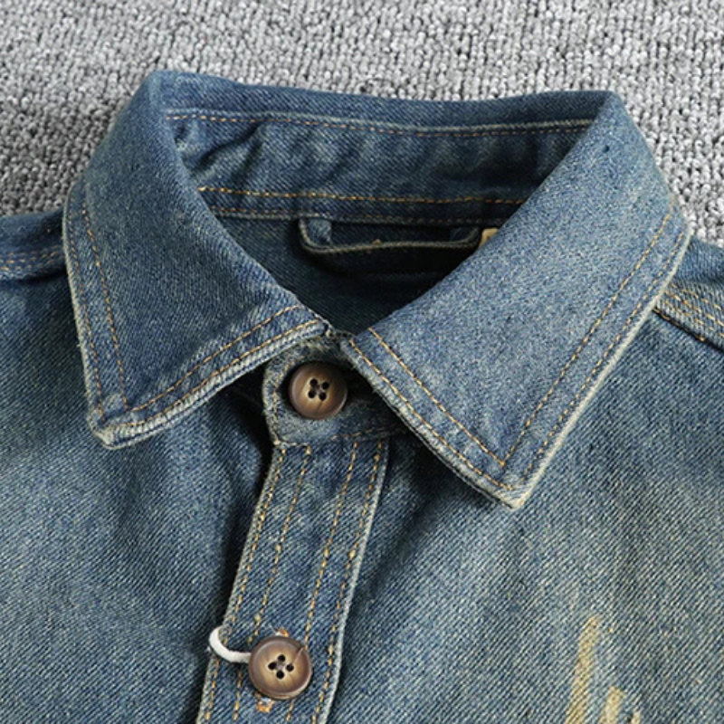 Chemise Denim Usée pour Homme