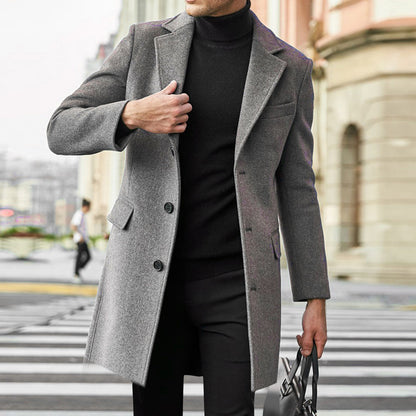 Caban Homme Laine Douce et Chaude