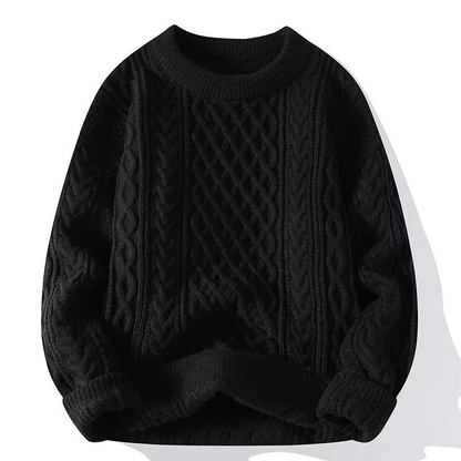 Pull Homme Tricot Chaud et Élégant Beige