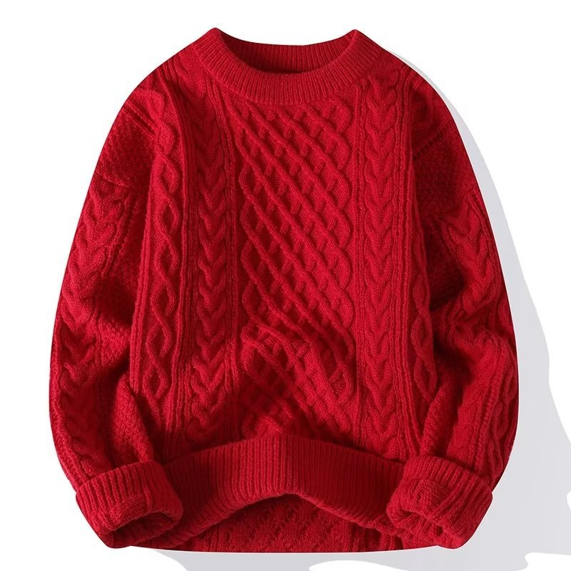 Pull Homme Tricot Chaud et Élégant Beige
