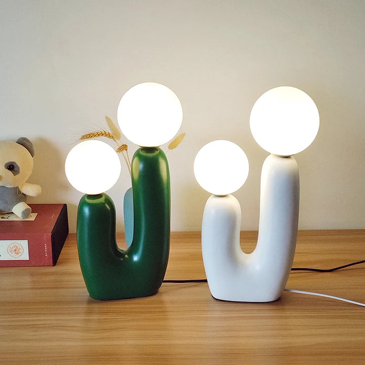Cactea™ – Lampe De Table Cactus En Résine, Design Naturel Et Moderne