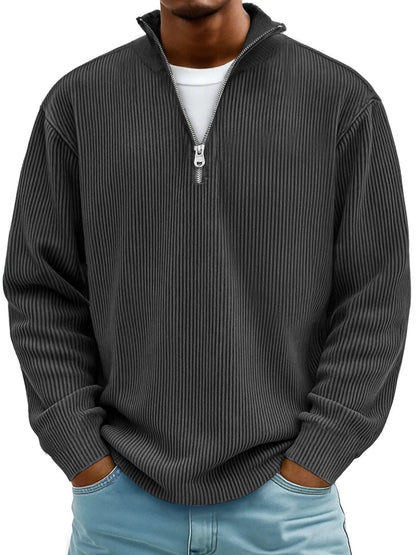Pull Demi-zip Confortable Chaleur Légère Coupe Moderne