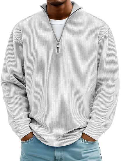Pull Demi-zip Confortable Chaleur Légère Coupe Moderne